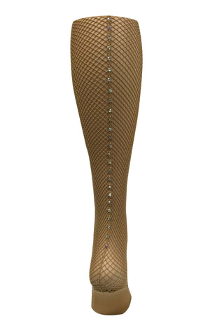 Capezio swarovski rhinestones fishnet seamed tights 3400 sale