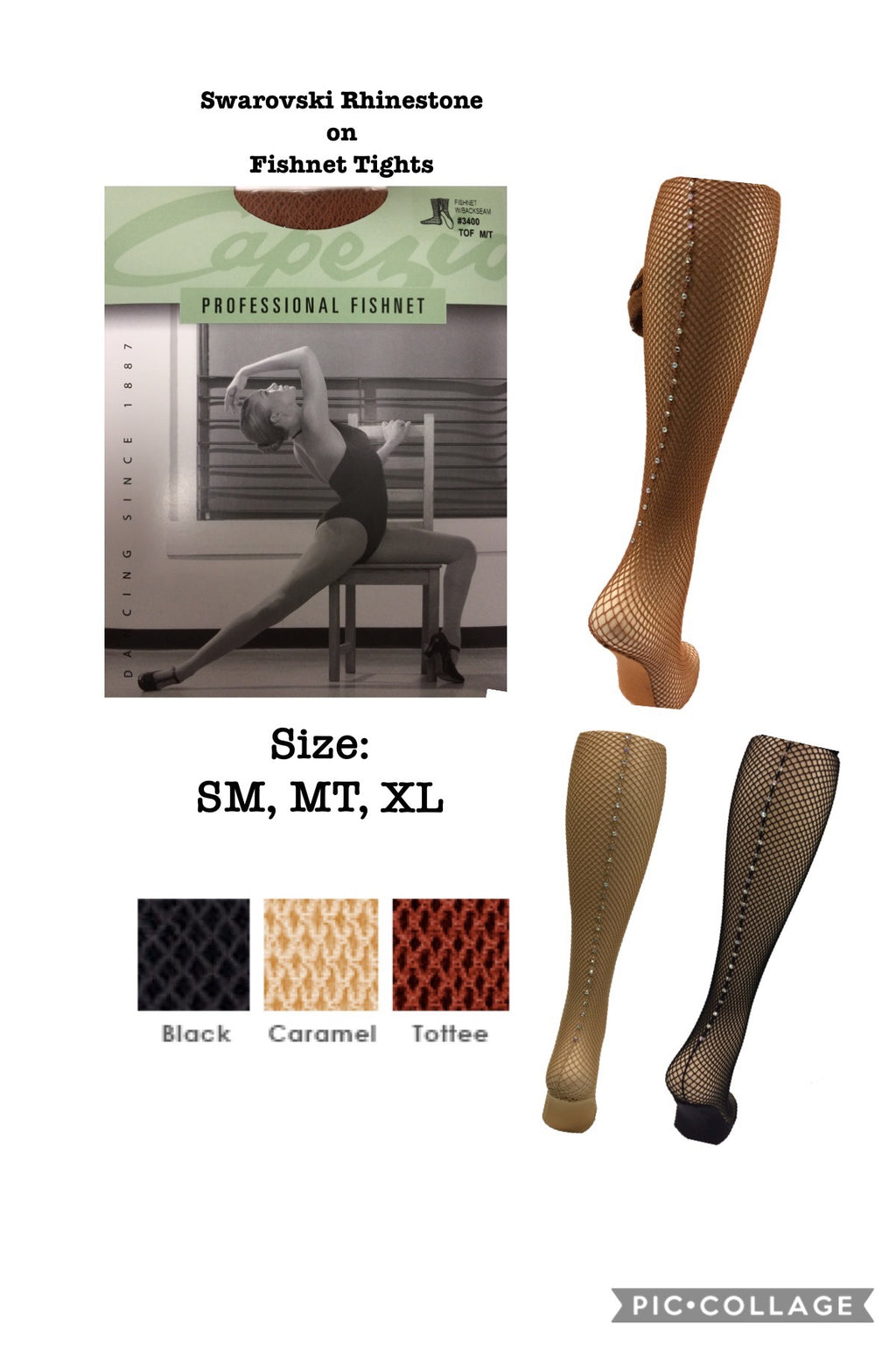 Capezio Rhinestone Fishnet Tights